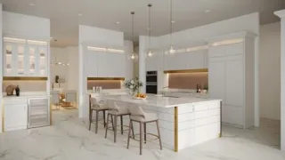 Modular kitchen interior of a 4 BHK at Golden Avenue Riverside City